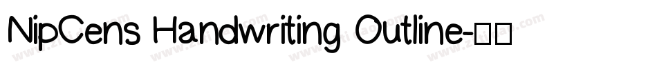 NipCens Handwriting Outline字体转换